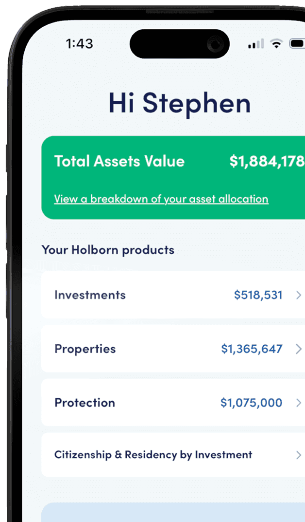 View a snapshot of your finances