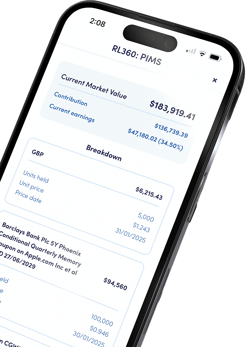 Track investment performance